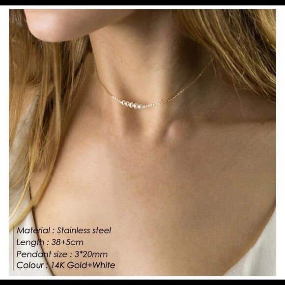 Brand New Two Gold Adjustable Dainty Necklaces For Layering, Tarnish Free - Picture 3 of 6